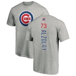 Men's Chicago Cubs Adbert Alzolay Ash Backer T-Shirt