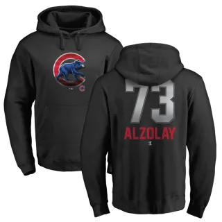 Men's Chicago Cubs Adbert Alzolay Black Branded Midnight Mascot Pullover Hoodie -