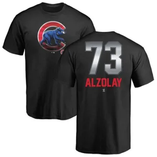 Men's Chicago Cubs Adbert Alzolay Black Midnight Mascot T-Shirt