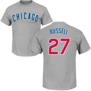 Men's Chicago Cubs Addison Russell Gray Roster T-Shirt