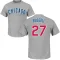 Men's Chicago Cubs Addison Russell Gray Roster T-Shirt