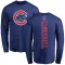 Men's Chicago Cubs Addison Russell Royal Backer Long Sleeve T-Shirt