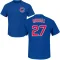 Men's Chicago Cubs Addison Russell Royal Roster T-Shirt