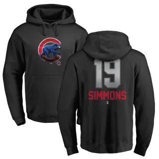 Men's Chicago Cubs Andrelton Simmons Black Branded Midnight Mascot Pullover Hoodie -