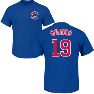 Men's Chicago Cubs Andrelton Simmons Royal Roster T-Shirt