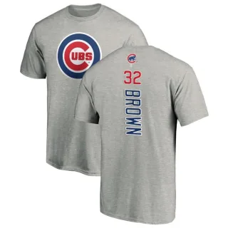 Men's Chicago Cubs Ben Brown Brown Backer T-Shirt Ash