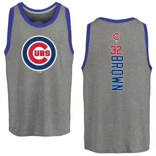 Men's Chicago Cubs Ben Brown Brown Backer Tank Top Ash