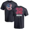 Men's Chicago Cubs Ben Brown Brown Name and Number Banner Wave T-Shirt Navy