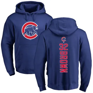 Men's Chicago Cubs Ben Brown Brown Royal Backer Pullover Hoodie