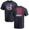 Men's Chicago Cubs Ben Zobrist Navy Name and Number Banner Wave T-Shirt