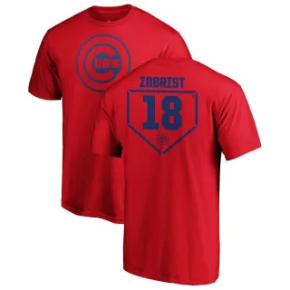 Men's Chicago Cubs Ben Zobrist Red RBI T-Shirt