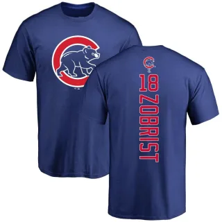 Men's Chicago Cubs Ben Zobrist Royal Backer T-Shirt