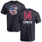 Men's Chicago Cubs Benjamin Cowles Navy Name and Number Banner Wave T-Shirt