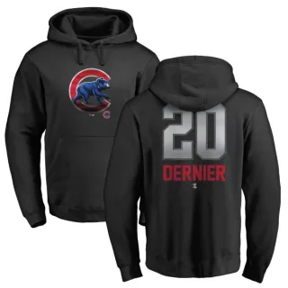 Men's Chicago Cubs Bob Dernier Black Branded Midnight Mascot Pullover Hoodie -