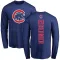 Men's Chicago Cubs Bob Dernier Royal Backer Long Sleeve T-Shirt