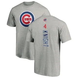 Men's Chicago Cubs Caleb Knight Ash Backer T-Shirt