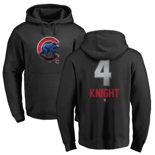 Men's Chicago Cubs Caleb Knight Black Branded Midnight Mascot Pullover Hoodie -