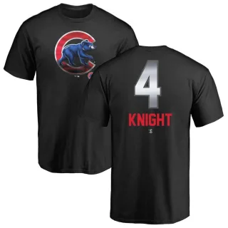 Men's Chicago Cubs Caleb Knight Black Midnight Mascot T-Shirt