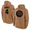 Men's Chicago Cubs Caleb Knight Brown 2023 Salute to Service Club Pullover Hoodie