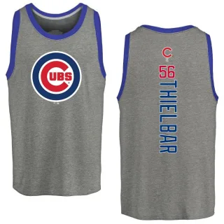 Men's Chicago Cubs Caleb Thielbar Ash Backer Tank Top