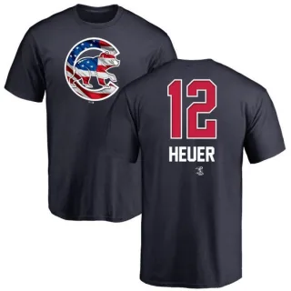 Men's Chicago Cubs Codi Heuer Navy Name and Number Banner Wave T-Shirt