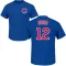 Men's Chicago Cubs Codi Heuer Royal Roster T-Shirt