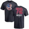 Men's Chicago Cubs Cody Poteet Navy Name and Number Banner Wave T-Shirt