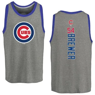 Men's Chicago Cubs Colten Brewer Ash Backer Tank Top