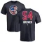 Men's Chicago Cubs Colten Brewer Navy Name and Number Banner Wave T-Shirt