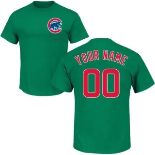 Men's Chicago Cubs Custom Green St. Patrick's Day Roster T-Shirt