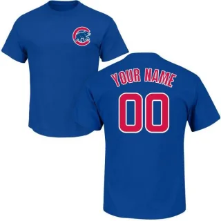 Men's Chicago Cubs Custom Royal Roster T-Shirt