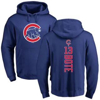 Men's Chicago Cubs David Bote Royal Backer Pullover Hoodie