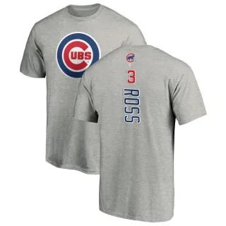 Men's Chicago Cubs David Ross Ash Backer T-Shirt