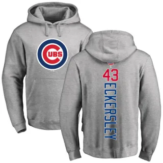 Men's Chicago Cubs Dennis Eckersley Ash Backer Pullover Hoodie