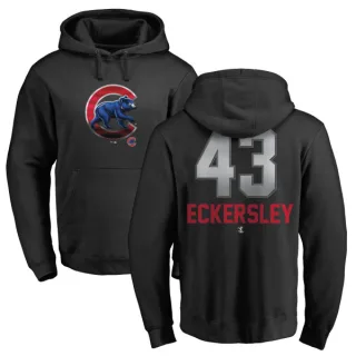 Men's Chicago Cubs Dennis Eckersley Black Branded Midnight Mascot Pullover Hoodie -