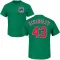 Men's Chicago Cubs Dennis Eckersley Green St. Patrick's Day Roster T-Shirt