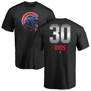 Men's Chicago Cubs Edwin Rios Black Midnight Mascot T-Shirt