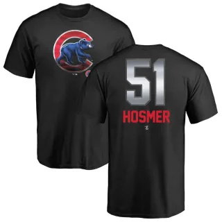 Men's Chicago Cubs Eric Hosmer Black Midnight Mascot T-Shirt