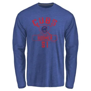 Men's Chicago Cubs Eric Hosmer Royal Base Runner Long Sleeve T-Shirt