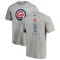 Men's Chicago Cubs Ernie Banks Ash Backer T-Shirt