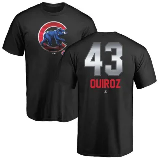 Men's Chicago Cubs Esteban Quiroz Black Midnight Mascot T-Shirt