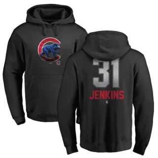 Men's Chicago Cubs Fergie Jenkins Black Branded Midnight Mascot Pullover Hoodie -