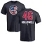 Men's Chicago Cubs Gavin Hollowell Navy Name and Number Banner Wave T-Shirt