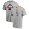 Men's Chicago Cubs Ian Happ Ash Backer T-Shirt