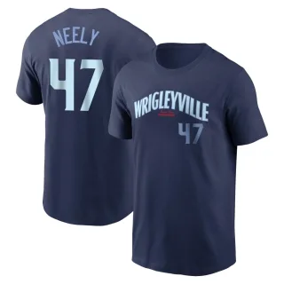 Men's Chicago Cubs Jack Neely Navy City Connect T-Shirt