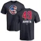 Men's Chicago Cubs Jake Arrieta Navy Name and Number Banner Wave T-Shirt