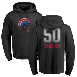 Men's Chicago Cubs Jameson Taillon Black Branded Midnight Mascot Pullover Hoodie -