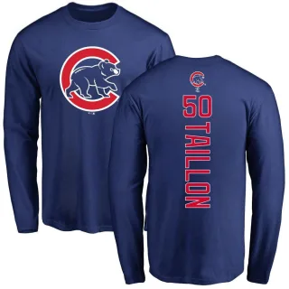 Men's Chicago Cubs Jameson Taillon Royal Backer Long Sleeve T-Shirt