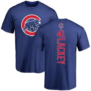 Men's Chicago Cubs John Lackey Royal Backer T-Shirt