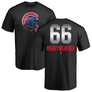 Men's Chicago Cubs Julian Merryweather Black Midnight Mascot T-Shirt